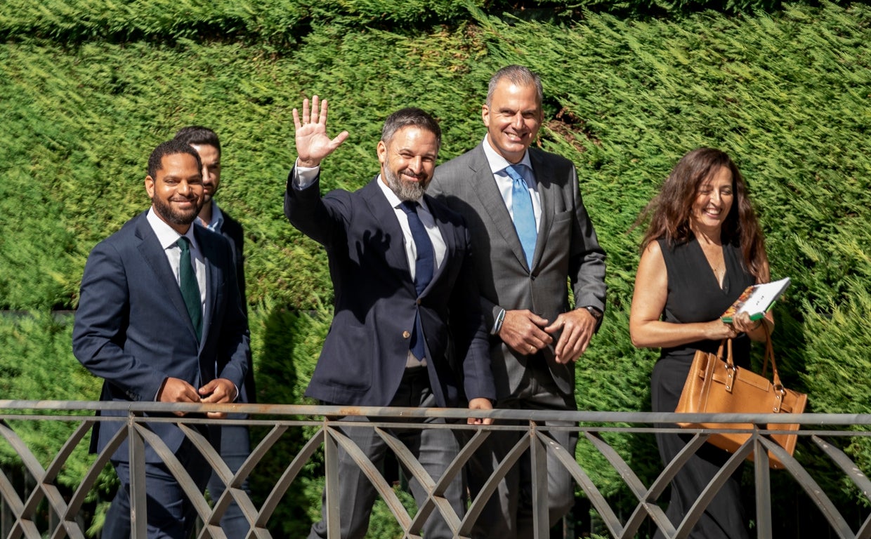 Garriga, Figaredo, Abascal, Ortega Smith y Castro, a su llegada al Tribunal Constitucional