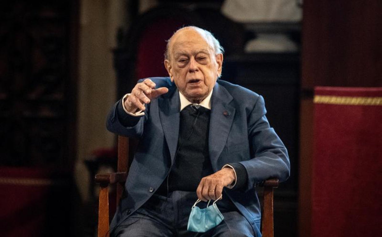 Jordi Pujol, durante un acto en la Barcelona en febrero de 2022