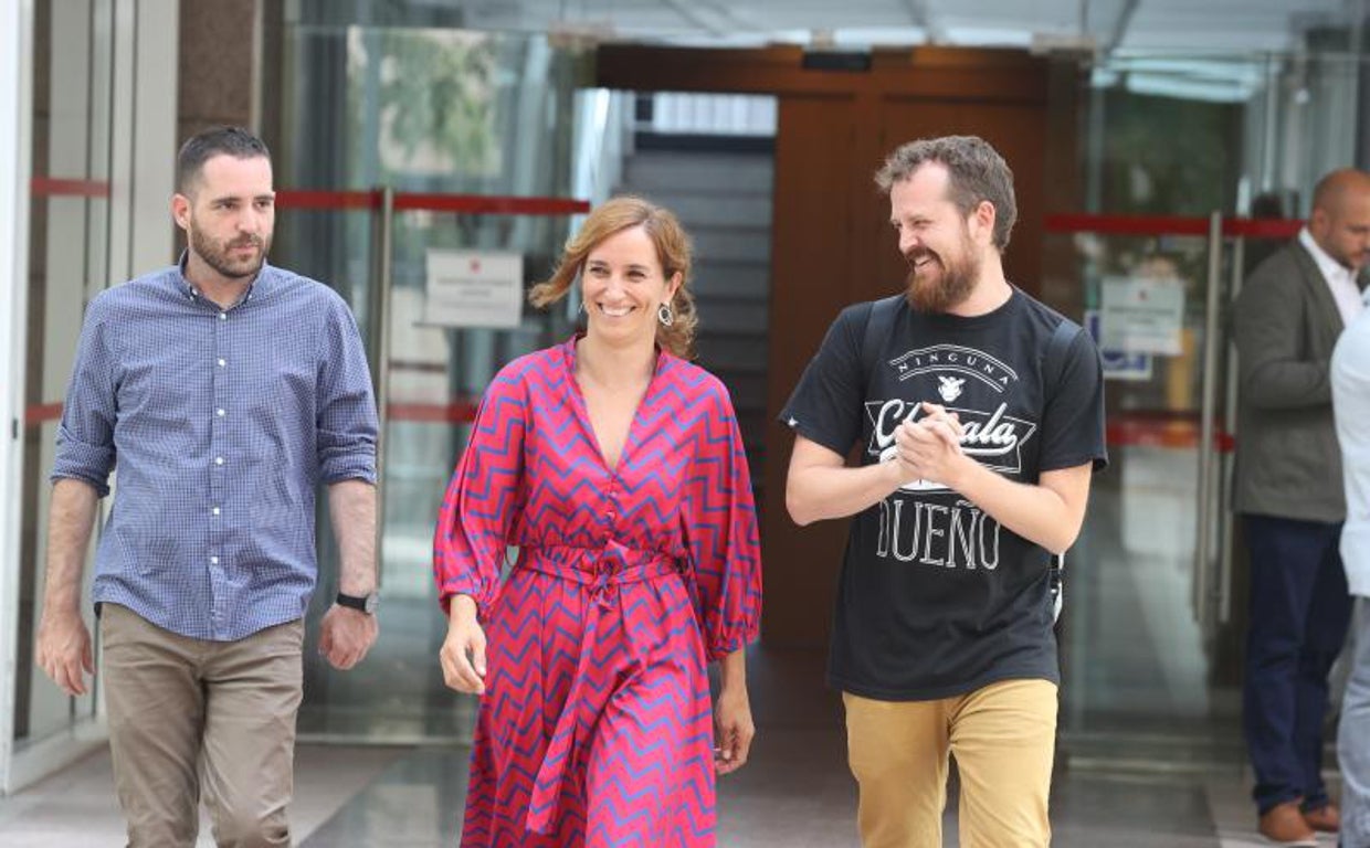 La líder de la oposición, Mónica García, de Más Madridl ayer en la primera sesión del debate del estado de la Comunidad // Vídeo: Sigue en directo el debate del estado de la región