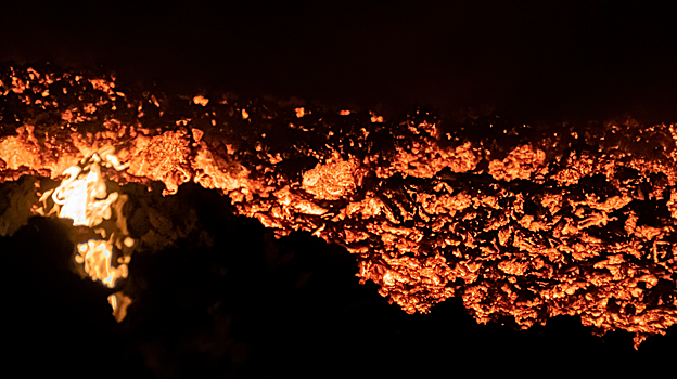 La colada, incandescente