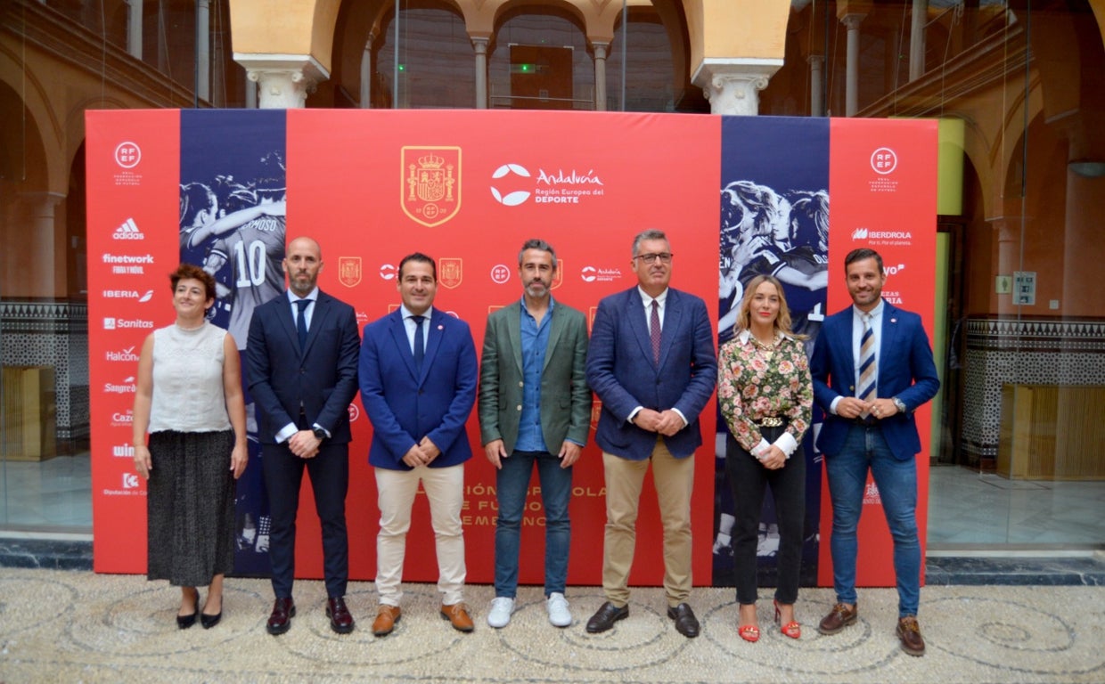 Un momento de la presentación del partido de España ante Suecia