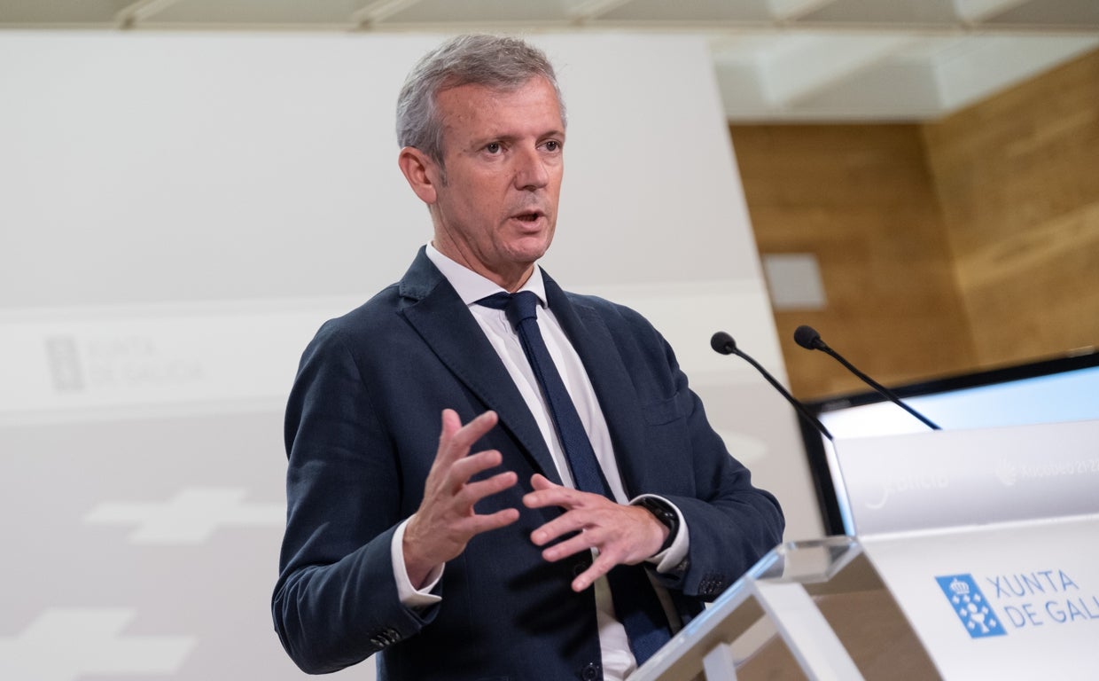 Alfonso Rueda, este jueves tras el Consello semanal