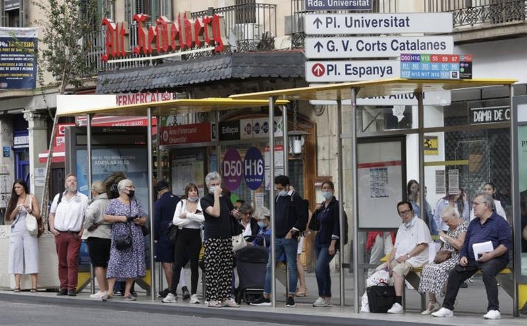 Caos en el primer día de huelga de autobuses en Barcelona