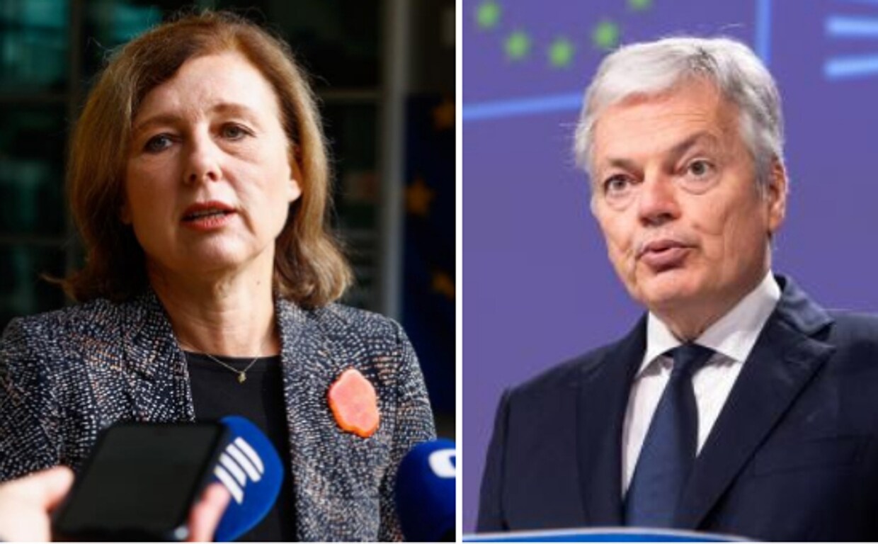 Los comisarios europeos de Justicia Věra Jourová y Didier Reynders