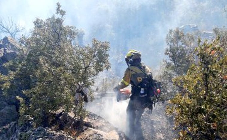 Extinguido el fuego declarado este sábado en un paraje de Consuegra