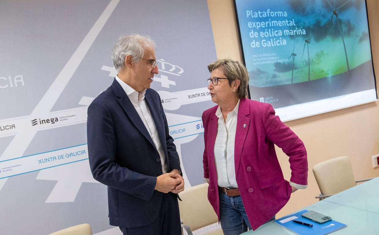 Rosa Quintana, con Francisco Conde, este lunes