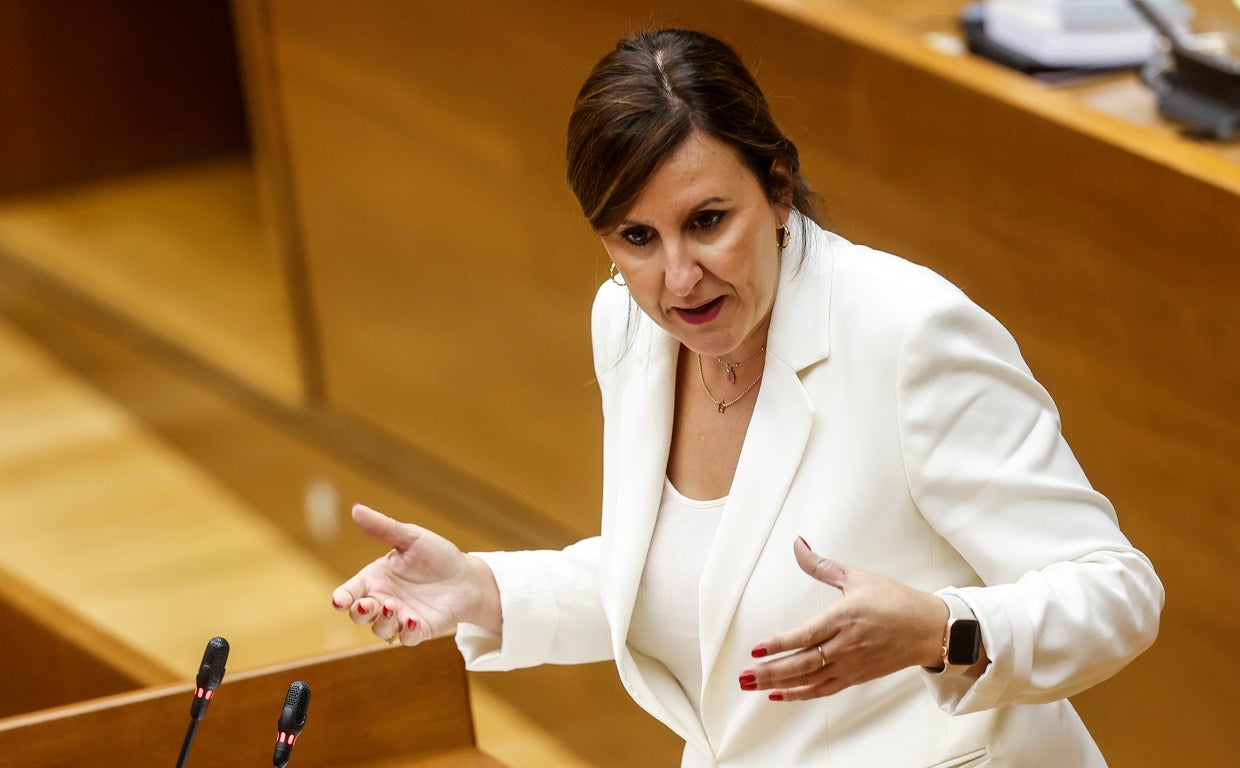 Imagen de la síndica del PP, María José Catalá, este martes durante el Debate de Política General