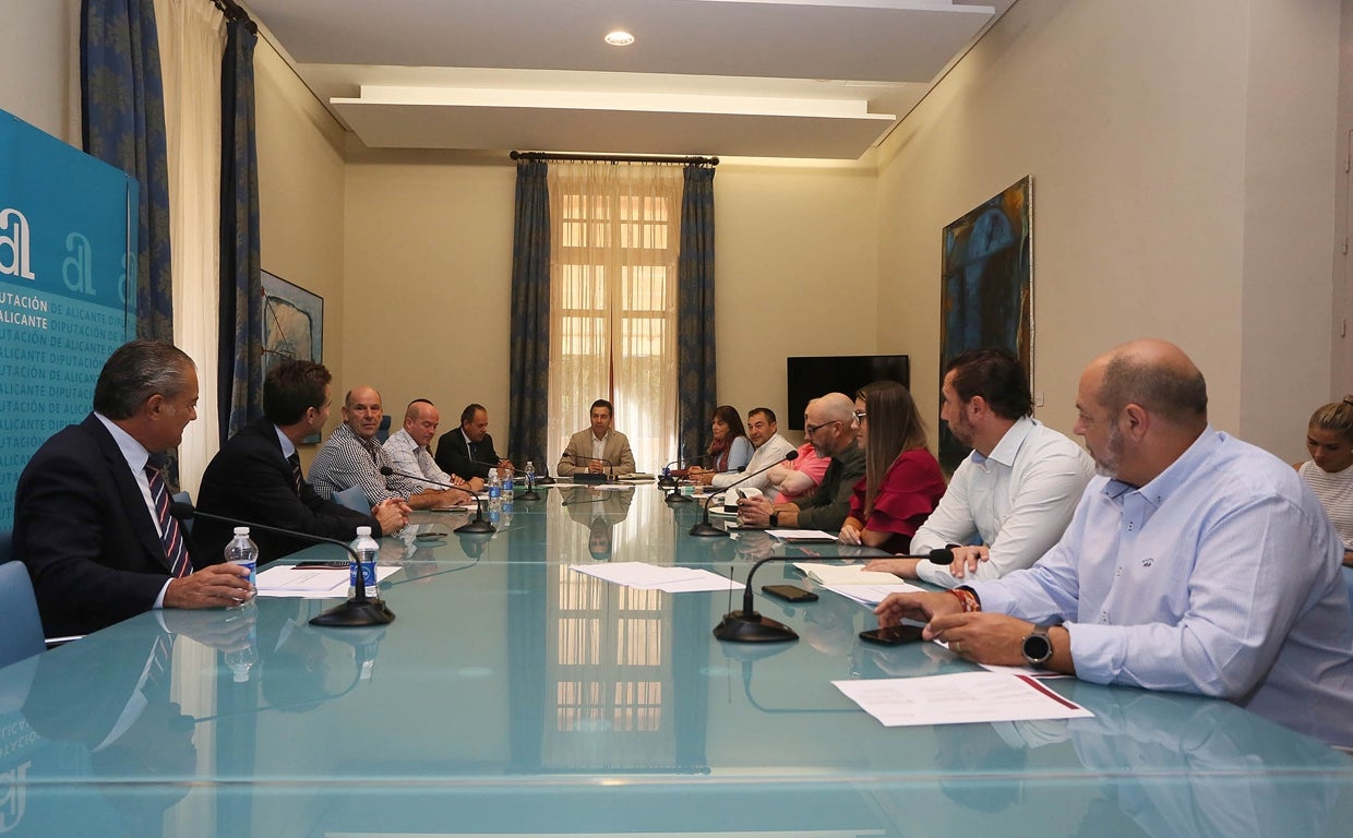 Imagen tomada durante la reunión de la Diputación de Alicante y la Cámara de Comercio