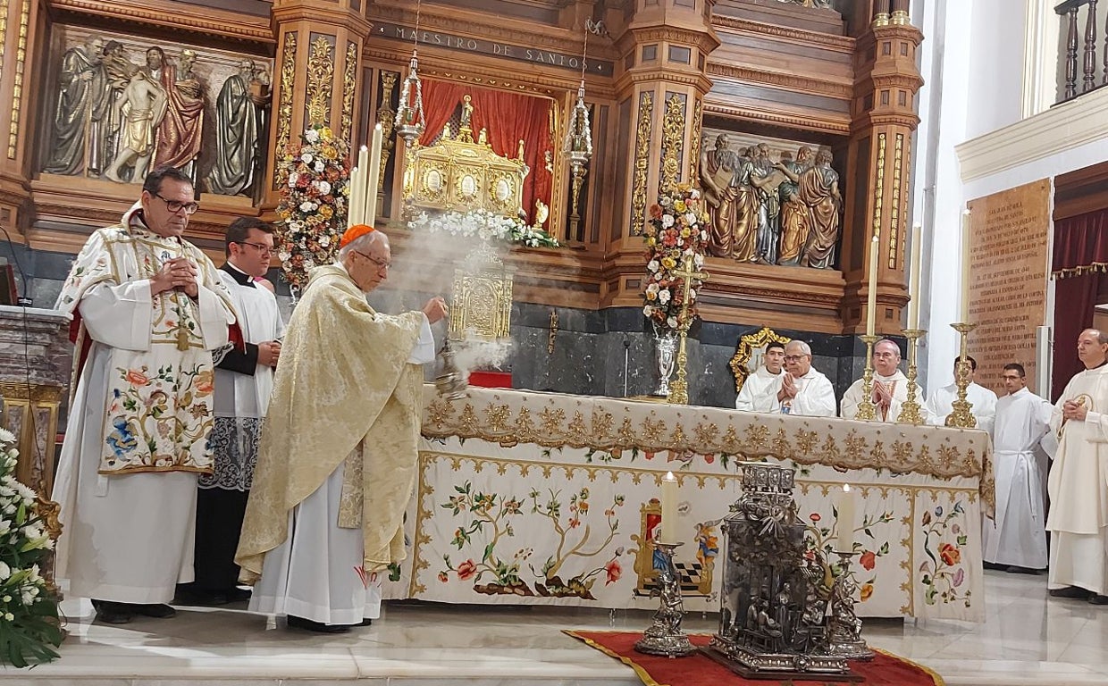 El cardenal arzobispo emérito de Madrid, Antonio María Rouco Varela, durante la celebración