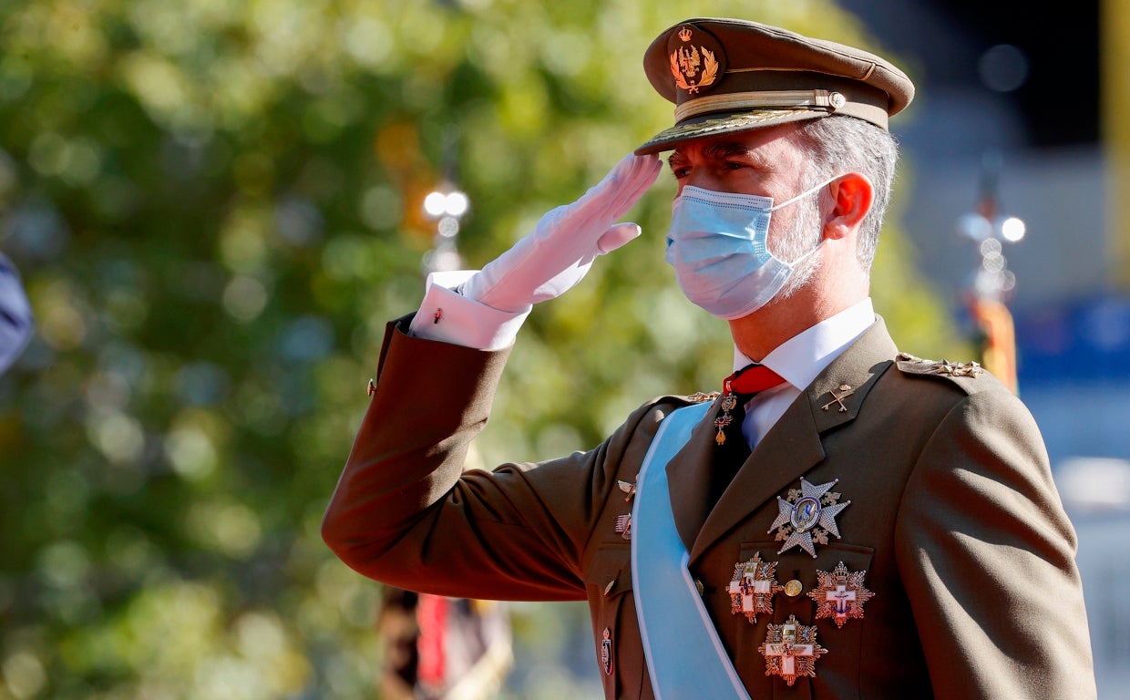 El Rey, durante el desfile de 2021