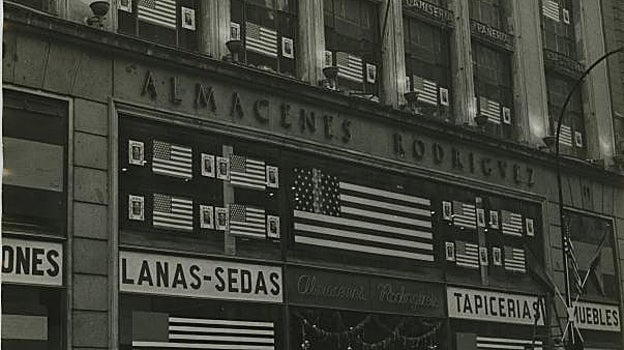 Almacenes Rodríguez en 1959, preparando la visita de Eisenhower