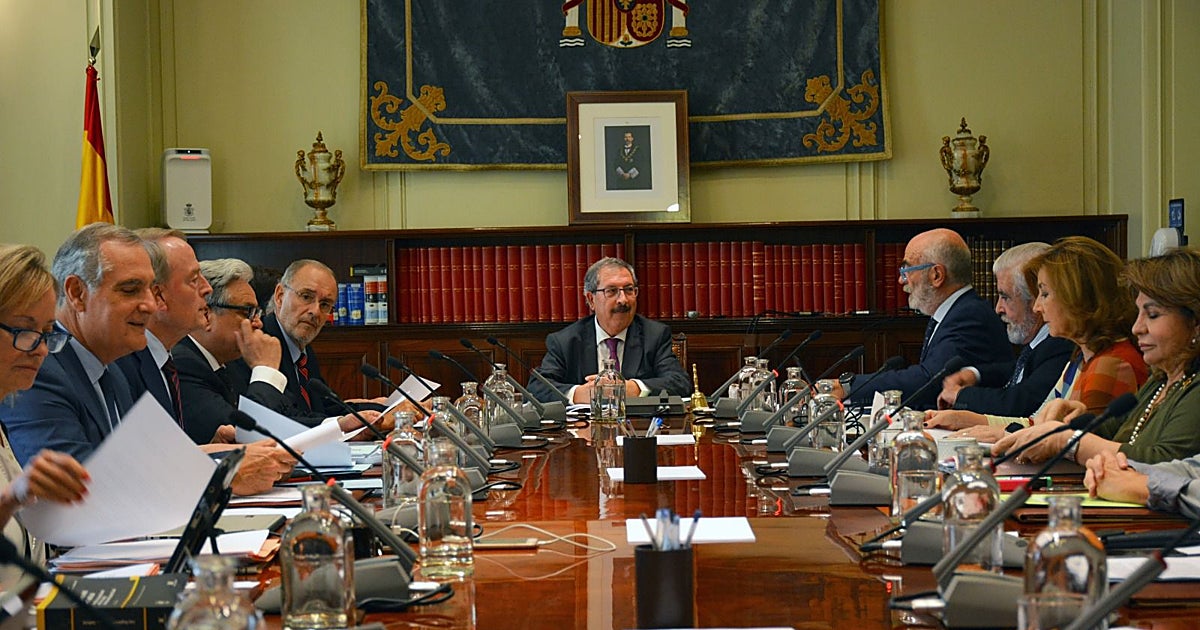 Pleno del CGPJ presidido por Rafael Mozo