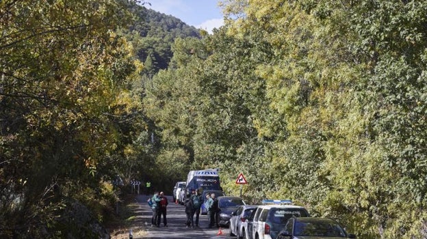 Paraje de Navarredondilla donde se está realizando la búsqueda