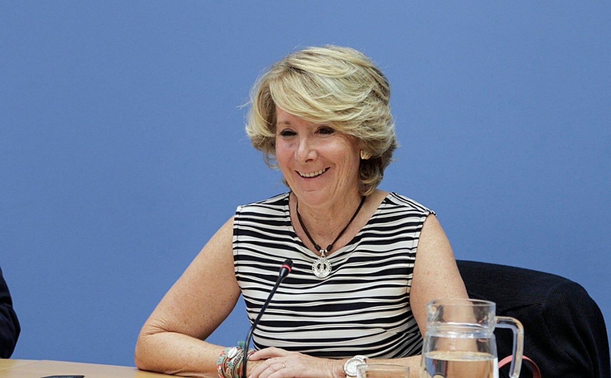 La expresidenta de la Comunidad de Madrid, Esperanza Aguirre