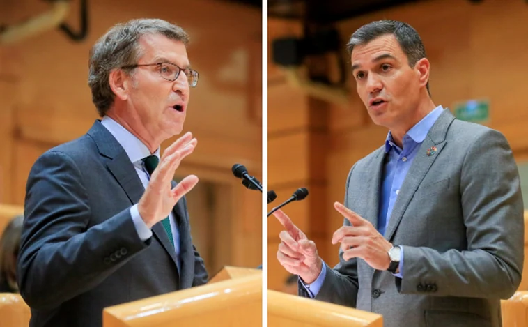 Sánchez y Feijóo, cara a cara en el Senado: los vídeos más destacados
