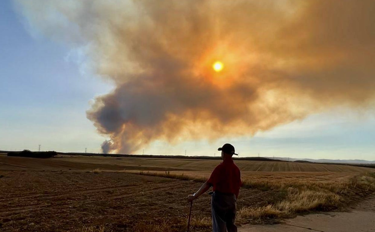Incendio de Losacio, en una imagen de archivo