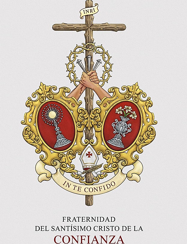 El nuevo escudo, diseñado por Rafael de Rueda