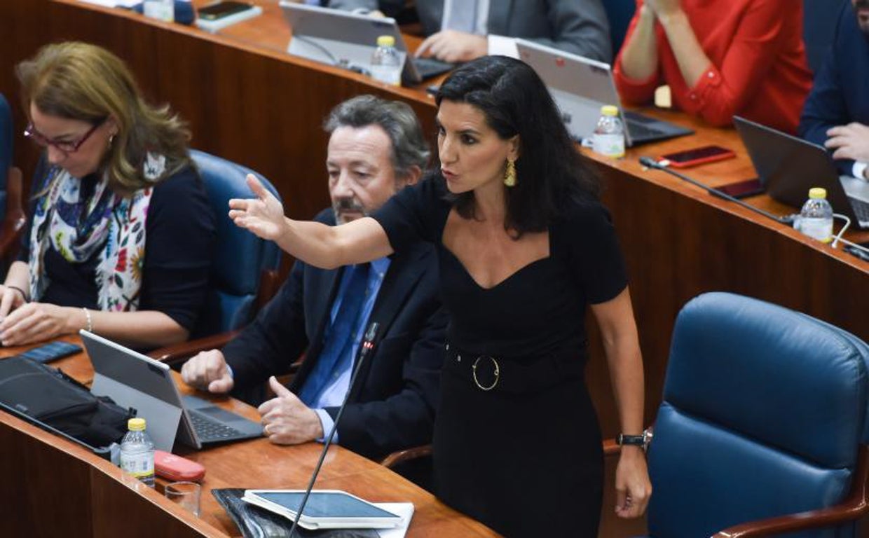La portavoz de Vox en la Asamblea, Rocío Monasterio