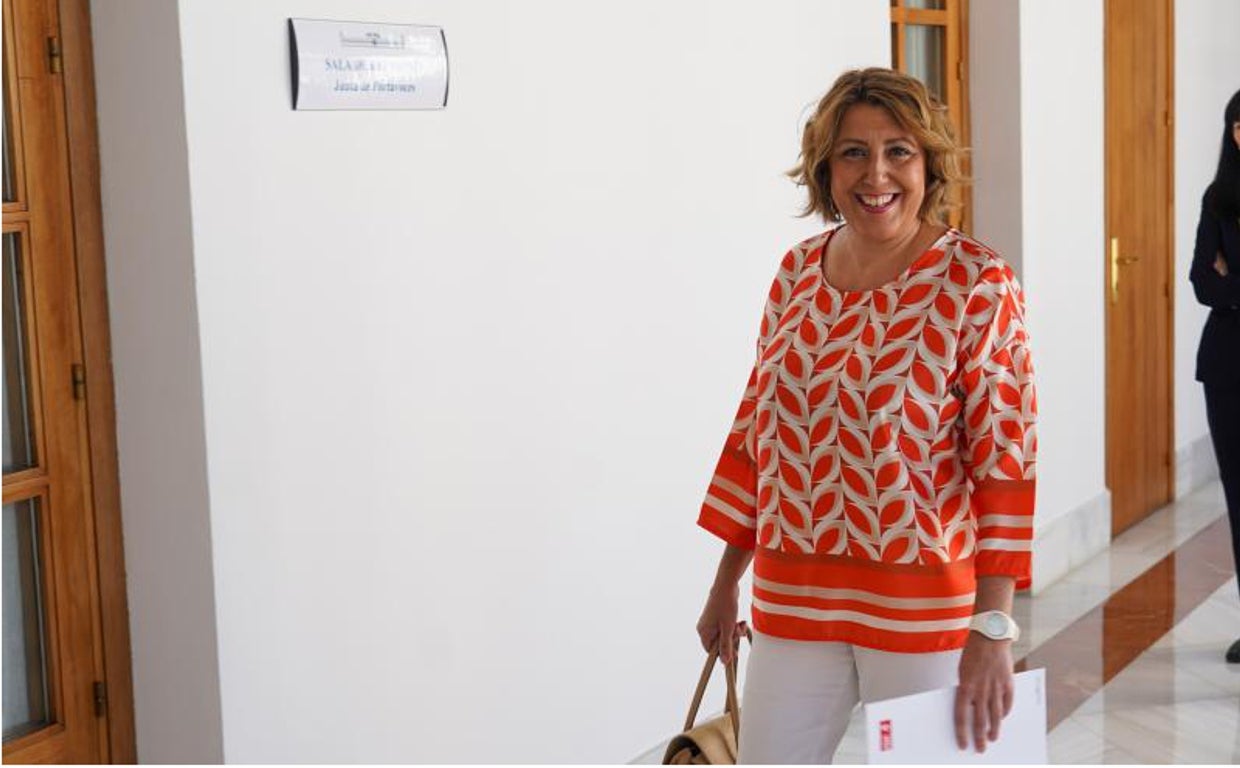 Comparecencia este año en comisión parlamentaria de Susana Díaz como candidata a senadora en representación de la comunidad