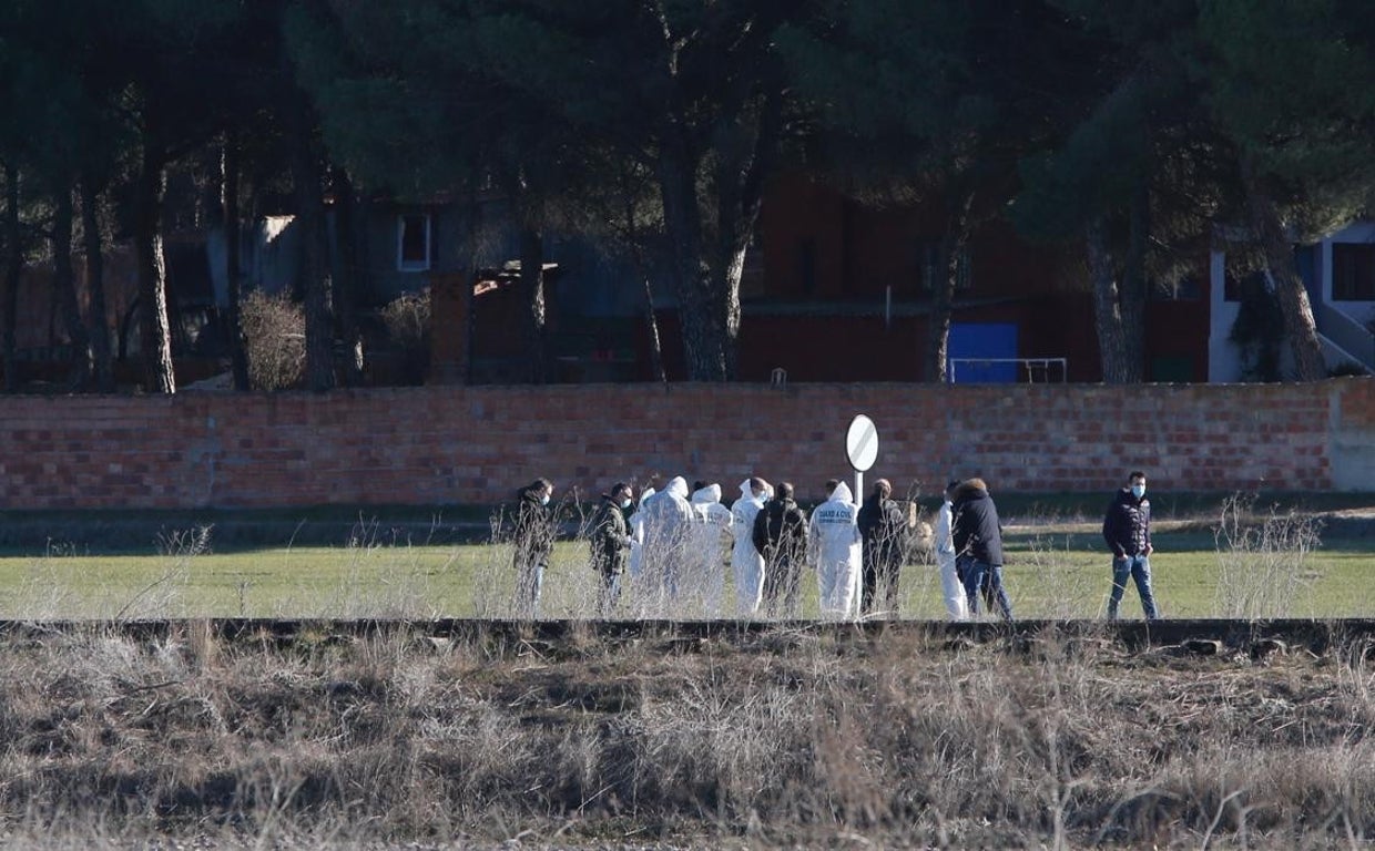Lugar en el que fue hallado el cadáver de Esther López, en una cuneta de la N-122 en Traspinedo (Valladolid)