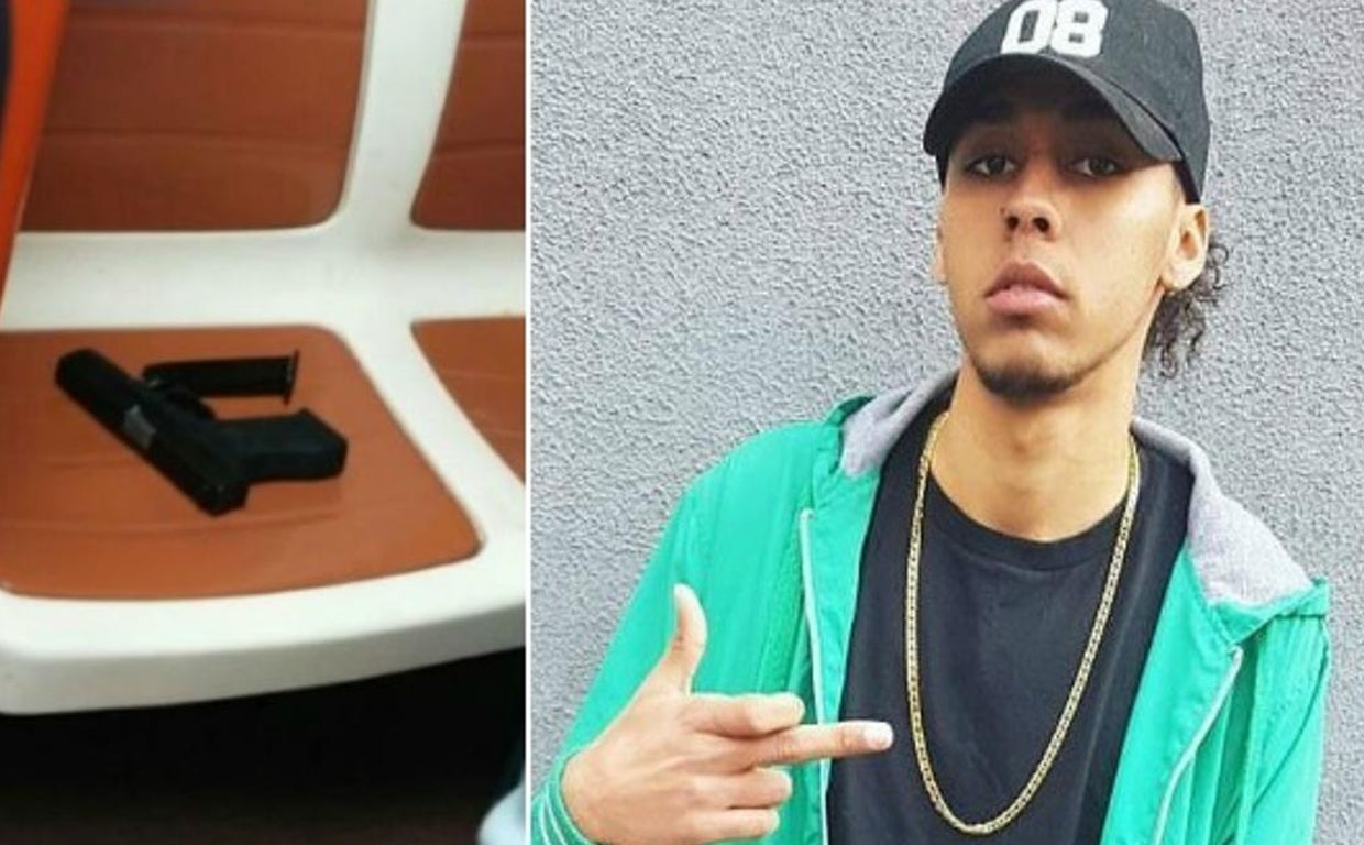 Rafael Yossias R. S. y el arma de fuego con el que le atacaron en el Metro en 2017