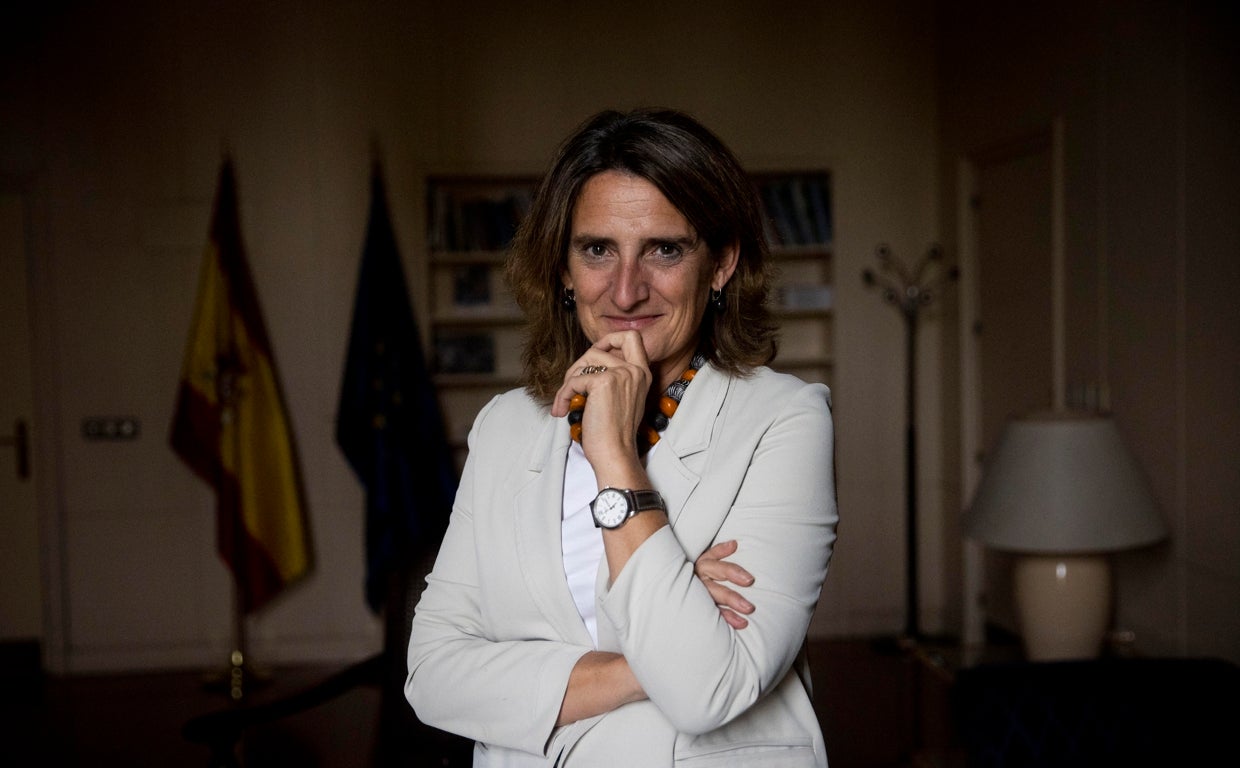 La vicepresidenta tercera durante la entrevista