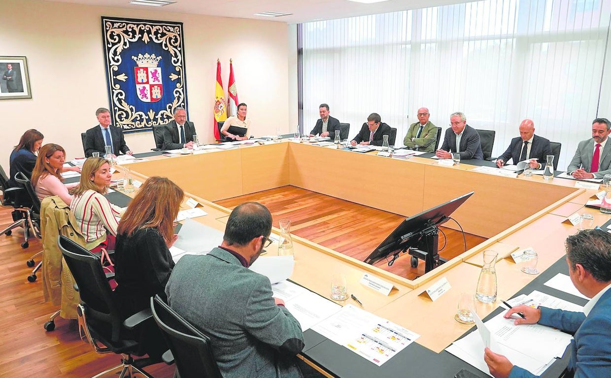 Reunión de la junta de portavoces en las Cortes de Castilla y León