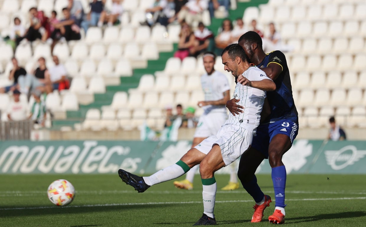 De las Cuevas, en el partido ante el Talavera
