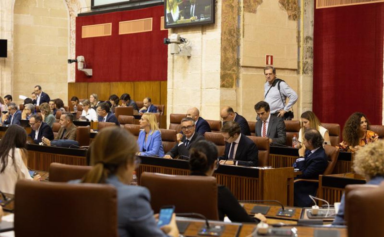 Imagen de uno de los plenos del Parlamento de Andalucía