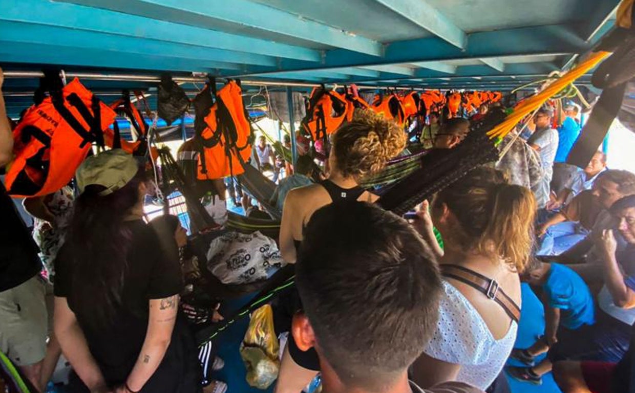 Los turistas retenidos en Cuninico