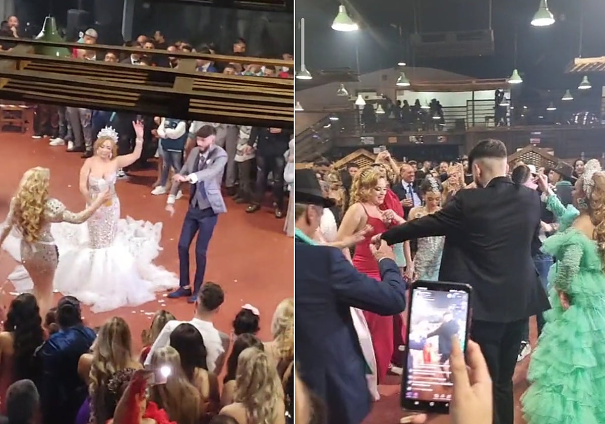 Dos secuencias de la boda, celebrada en el restaurante El Rancho