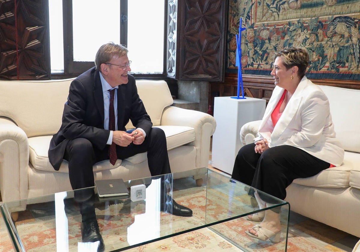Imagen de archivo del presidente de la Generalitat Valenciana, Ximo Puig, junto a la consellera de Educación, Raquel Tamarit