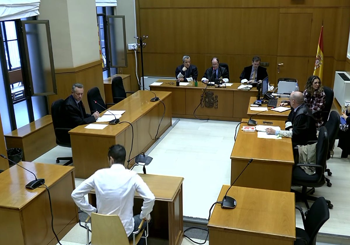 El tuitero acusado durante la vista en la Audiencia de Barcelona este martes