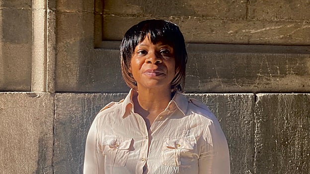 Julie Davis, tras su llegada a Barcelona, durante la entrevista con ABC