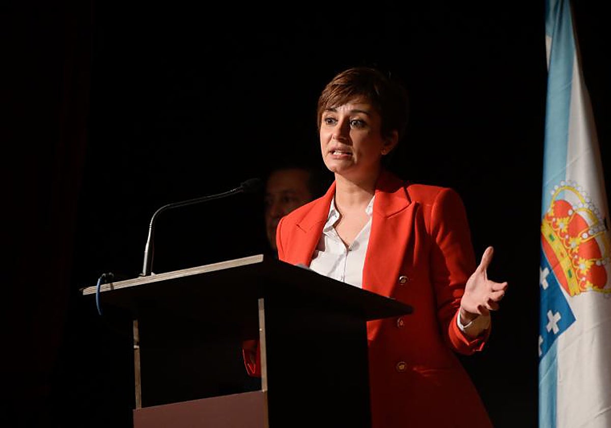 Isabel Rodríguez, ministra portavoz del Gobierno, este domingo en Camariñas (La Coruña)