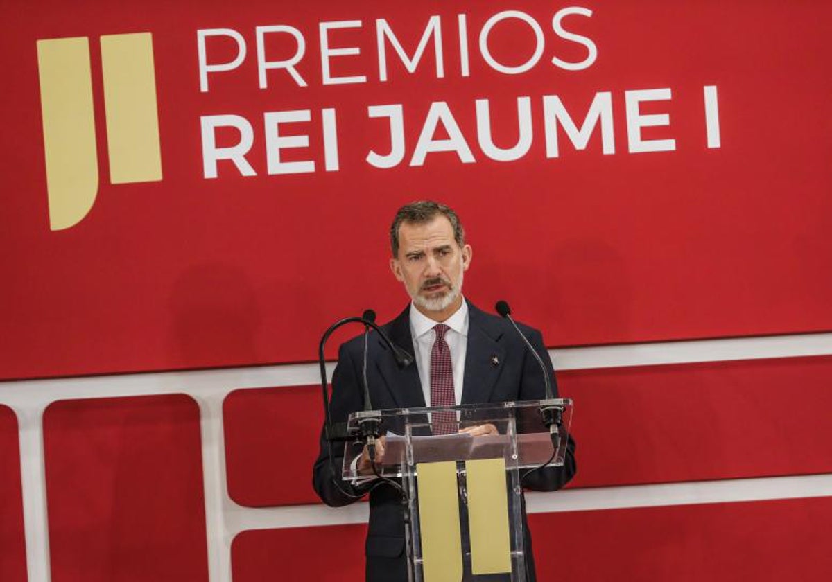 Imagen de archivo del Rey Felipe VI en a entrega de los Premios Jaime I en Valencia