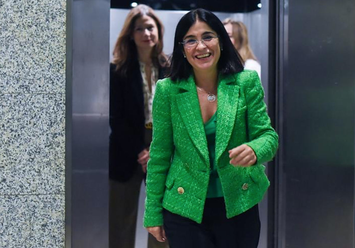 La ministra de Sanidad ,Carolina Darias, en un acto ayer