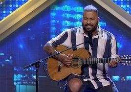 El músico almeriense Jesús Cortés, en la semifinal de Got Talent, tras haber estado a punto de morir por covid