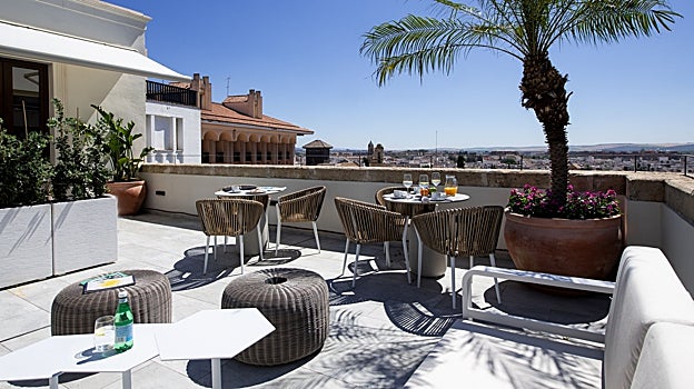 Imagen de la terraza del edificio de 'Coliseum Boutique Apartments'