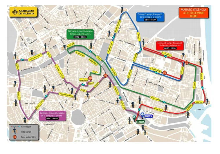 Guía de transportes públicos para moverte por Valencia el día del Maratón Trinidad Alfonso
