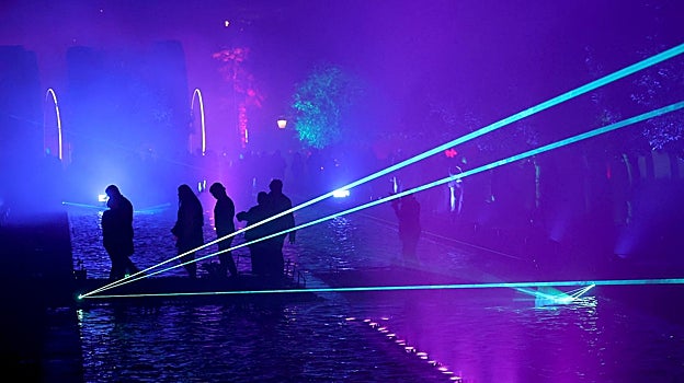 Una de las zonas del Alcázar durante el espectáculo