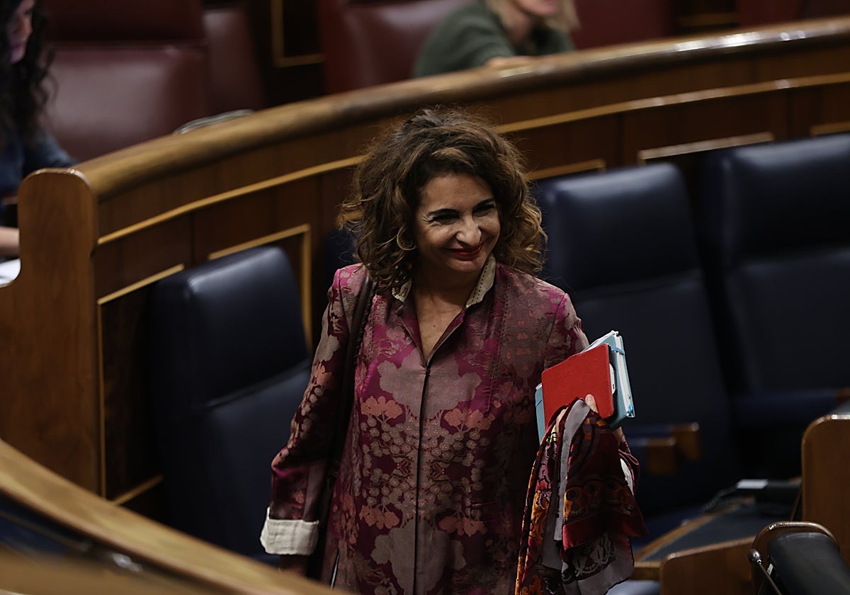 La ministra de Hacienda, María Jesús Montero, tras el debate de los Presupuestos