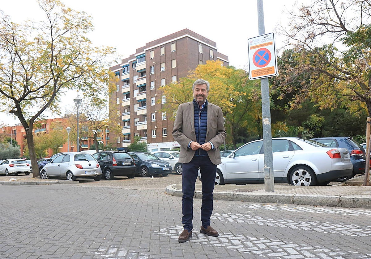 Mihuel Ángel Torrico, en el aparcamiento de la plaza de toros