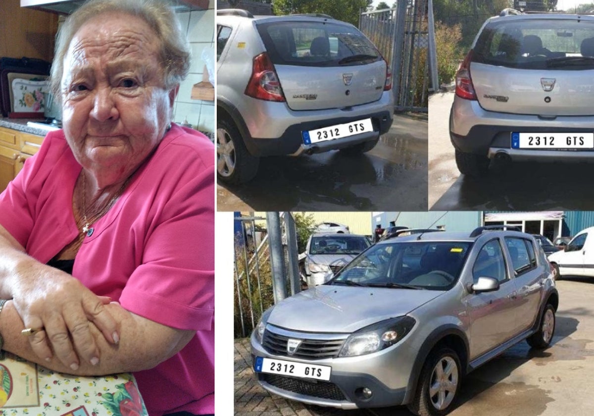 María Trinidad y el coche que conducía el día de su desaparición