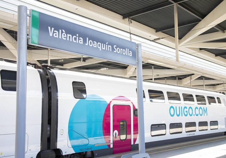Billetes de Ouigo desde 9 euros para viajar en tren de Alta Velocidad entre Valencia y Madrid