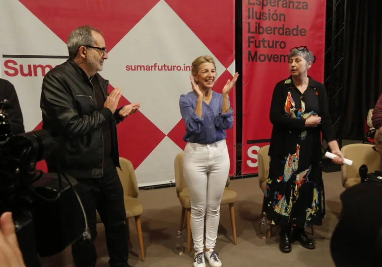 Yolanda Díaz aprovecha su 'tour' electoral para buscar el cara a cara con Feijóo