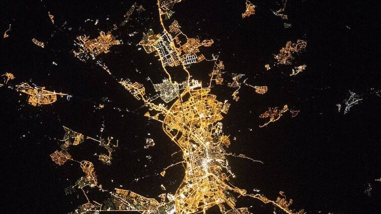 La imagen viral de Granada y su área metropolitana vista desde el espacio