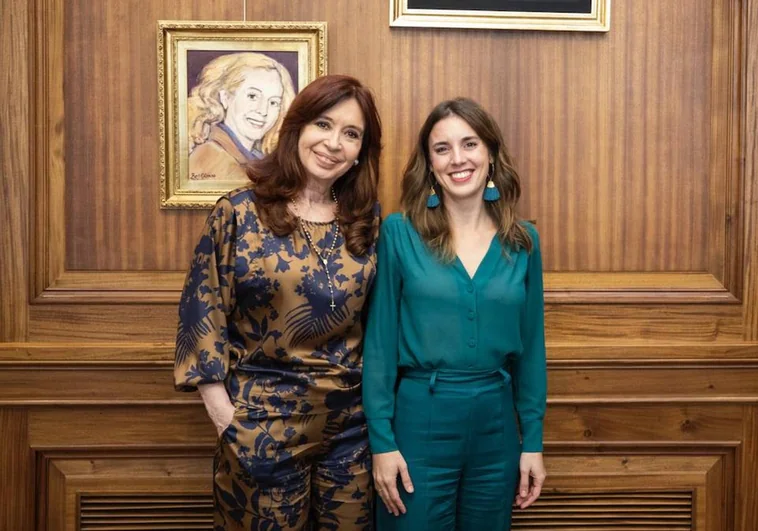 Irene Montero vetó a la embajadora española en su encuentro oficial con Kirchner