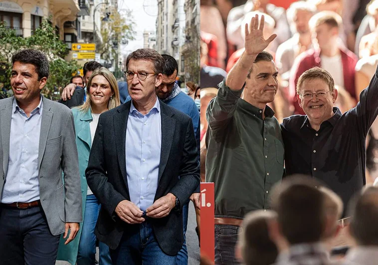 Sánchez y Feijóo convierten Valencia en el epicentro de la carrera electoral
