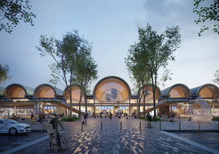 Así será la futura estación de trenes de Chamartín: bóvedas, terrazas urbanas y bloques comerciales